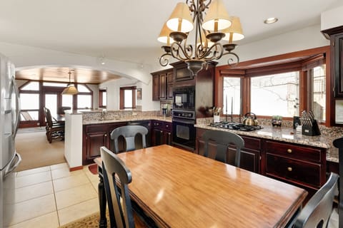 Indoors, Lamp, Kitchen, Dining Room, Dining Table