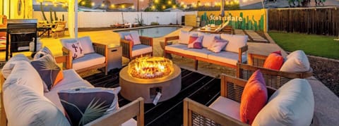 Fire Pit with lots of seating