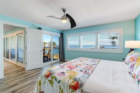 Oceanfront Primary Bedroom has Direct Balcony Access
