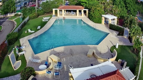 Community Pool at Montesol as seen from above.
