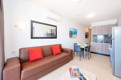 Sofa Bed, Living room and kitchen table