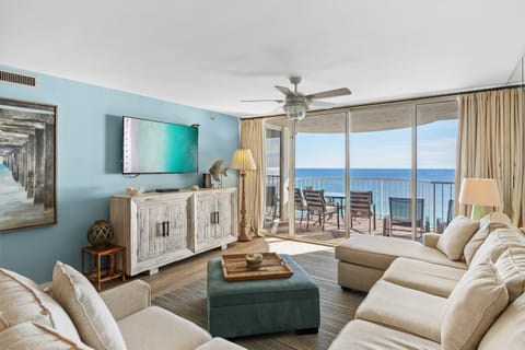 This spacious 16th Floor, Remodeled Corner-Unit condo has HUGE views of the beach and Gulf of Mexico. 3 Bedrooms and 3 Bathrooms provides plenty of space for your whole group!