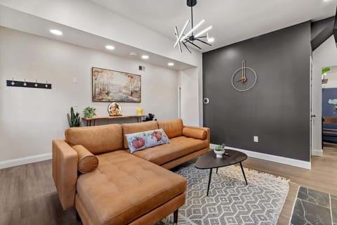 Our living room is a modern living room with all the amenities for a great stay!