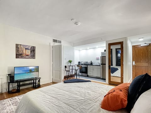 Beautiful Large Travel inspired studio ready for you to call it home.