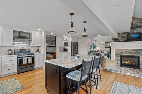 Kitchen opens up from the living room area