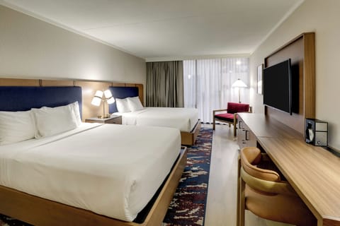 Business Room, 2 Queen Beds | Desk, laptop workspace, blackout drapes, iron/ironing board