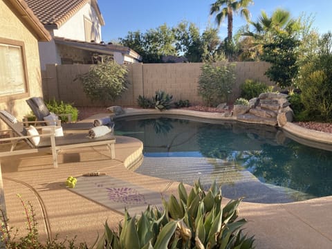 Relax by the pool and meditate!