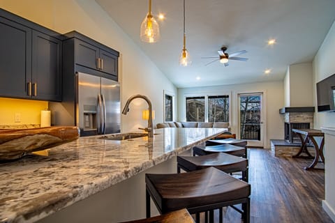 View from kitchen to deck