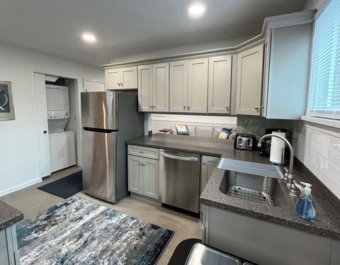 Washer-dryer off the kitchen