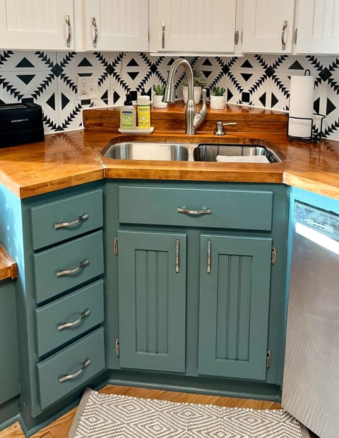 Make yourself right at home at the Blue Door Bungalow.