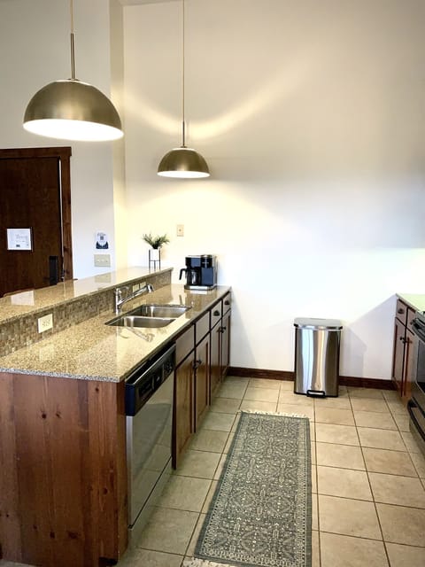 The fully equipped kitchen is ready for you to cook in when you need to or eat out when you want! 