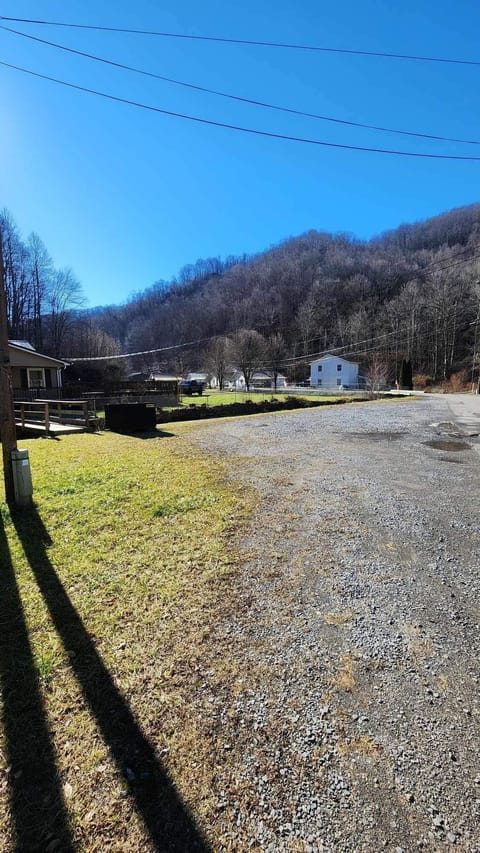 Additional parking outside of gated area