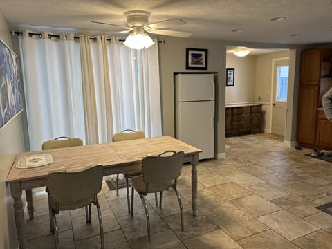 Entrance and dining room.  New chairs to be added soon.