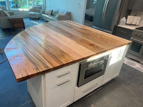 Island with microwave drawer and mixer cabinet