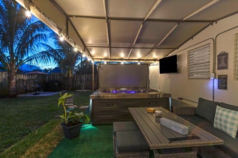 Backyard, turf patio.