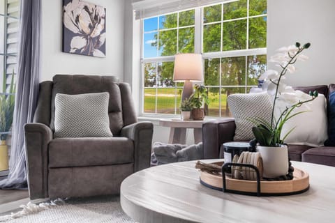 Condo, Multiple Beds, Balcony, Golf View (Catch the Sunrise) | Living area | 42-inch flat-screen TV with digital channels, fireplace