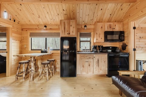 This kitchen space is fully stocked with plates, bowls, utensils, and basics for cooking and baking (no food provided)!