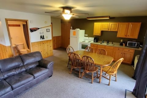 Living Area, Dining, and Kitchen