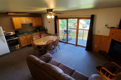 Kitchen, Dining, and Living Area