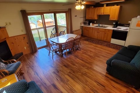 Kitchen, Dining, and Living Area