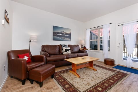 Cozy living room with a private gas fireplace