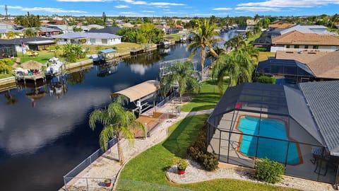 Villa Jen is located on a gulf access canal