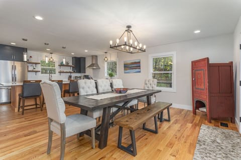 Dining area with enough seats for everyone in the group.