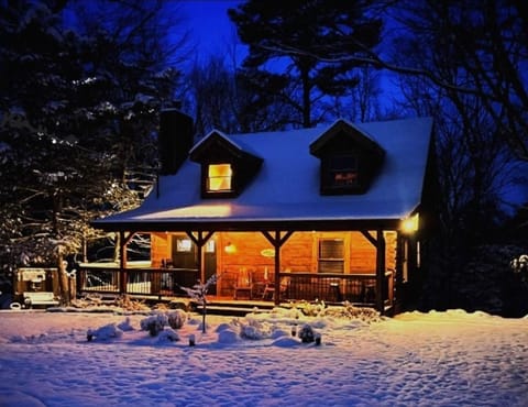 Snowy night - perfect fireplace weather.