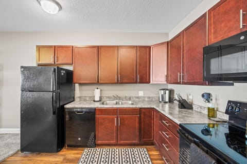 The kitchen is fully stocked with everything you might need; pots & pans, bakeware, olive oil, salt & pepper and more!