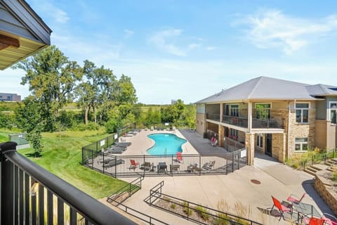 Resort-style pool and clubhouse just steps from your door. Whether lounging poolside, taking a refreshing swim, or gathering with friends, this amenity elevates your stay with vacation vibes.
