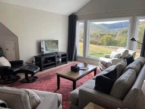 Plenty of seating and a large picture window