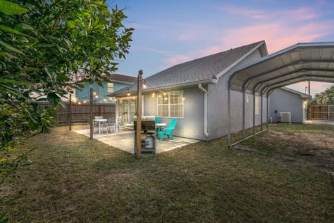Sunsets in this peaceful backyard space