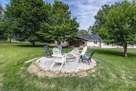 Enjoy our fire pit in all four seasons.