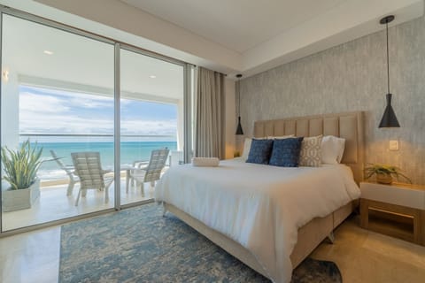 Bed,Sea view
