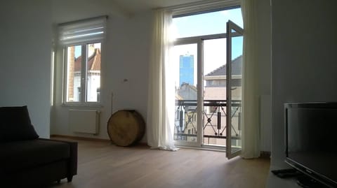 Apartment, 1 Bedroom, Smoking, Balcony | Living area