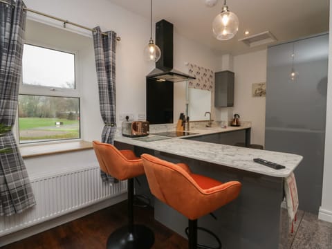 Fridge, dishwasher, electric kettle, toaster