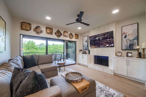 Cozy living room with scenic outdoor views