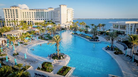 2 outdoor pools, open 8:00 AM to 8:30 PM, cabanas (surcharge)