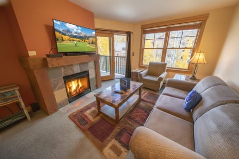 Cozy Fireplace and Large Flatscreen TV