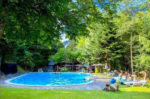 Indoor pool, seasonal outdoor pool
