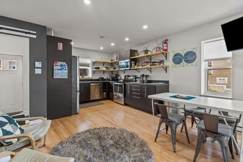 Cook in style with a fully stocked kitchen, complete with wine glasses, cooking staples, and modern appliances – making your stay effortless and enjoyable.