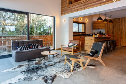 Living area with separate seating areas