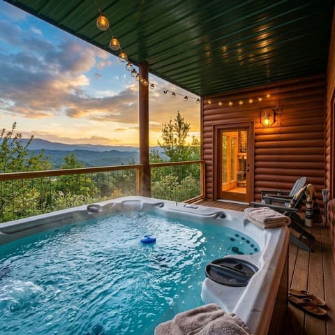 Outdoor spa tub