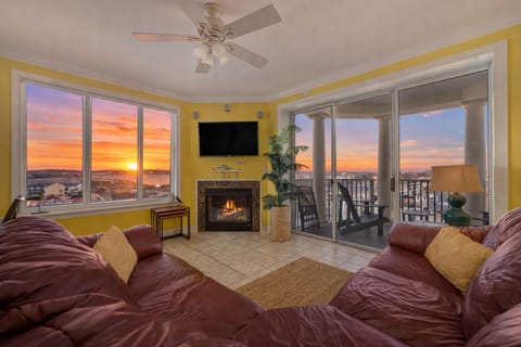 Stunning sunset views from living room