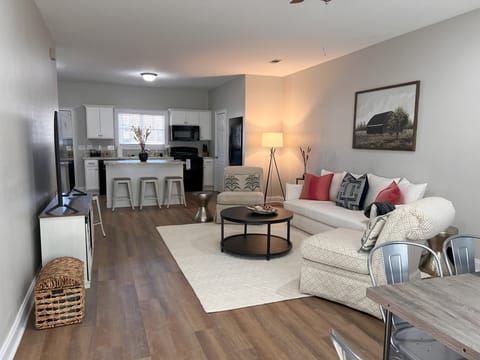 Living room with 65" SMART tv