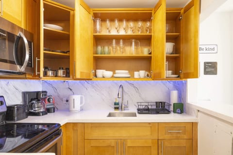 Our kitchen is set up for your cooking adventures