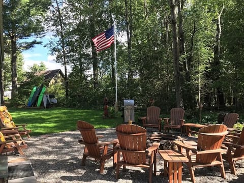 Outside seating area with charming environment