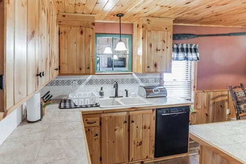 Kitchen with wooden work