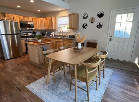 Dining/kitchen table.  Seats 6. 