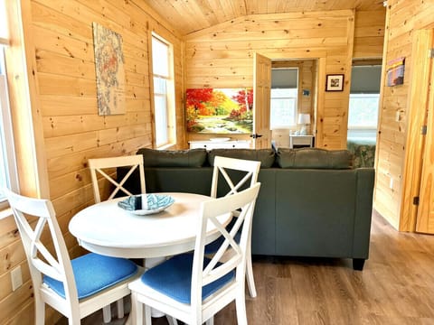 Open living and dining area